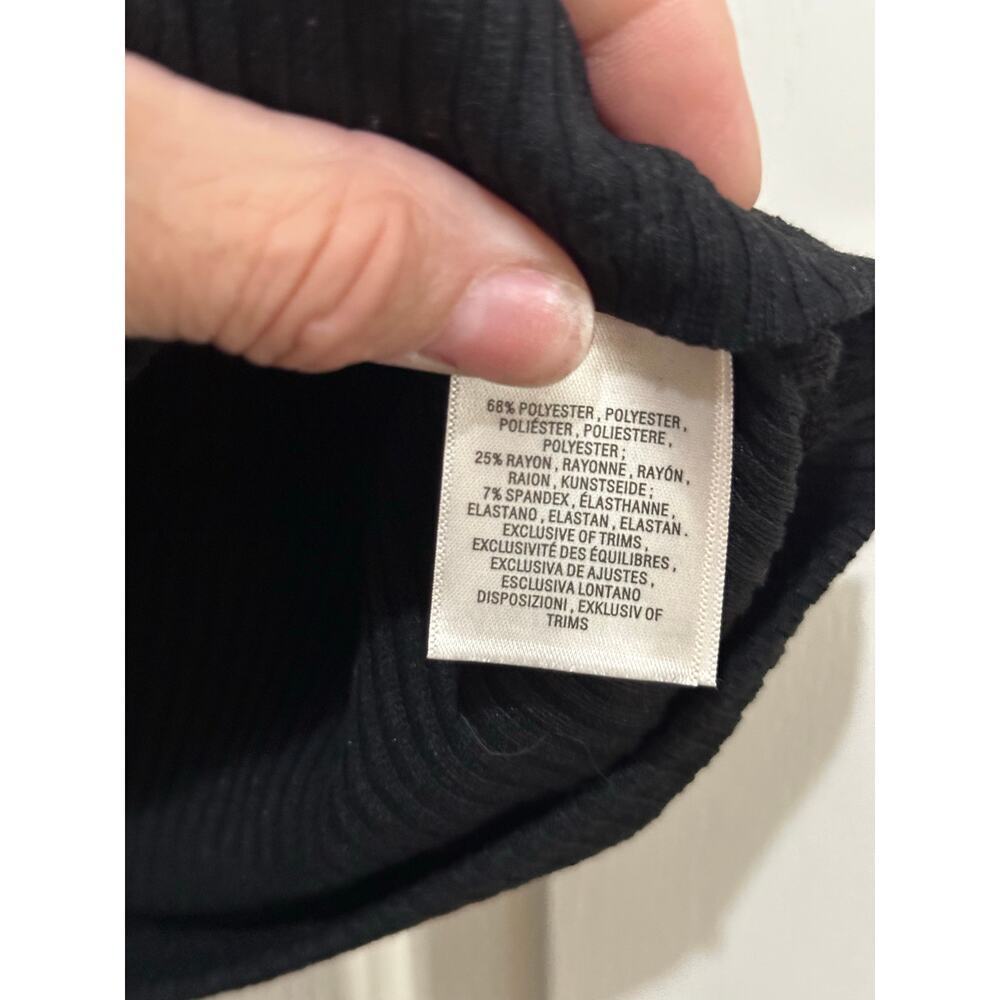 Maeve by Anthropologie Women's Black Scalloped Polo Shirt Size Small - Picture 9 of 14